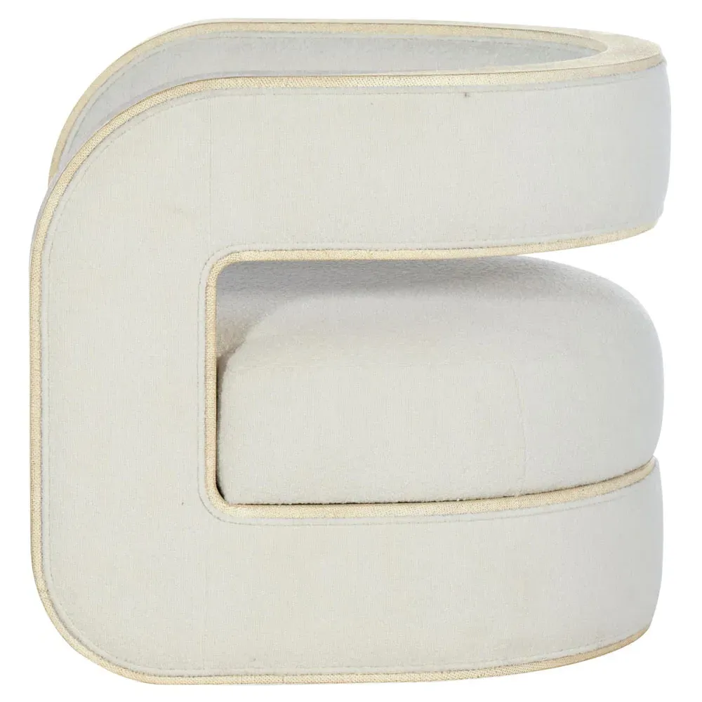 Frederick Occasional Arm Chair - Cream, Burlap