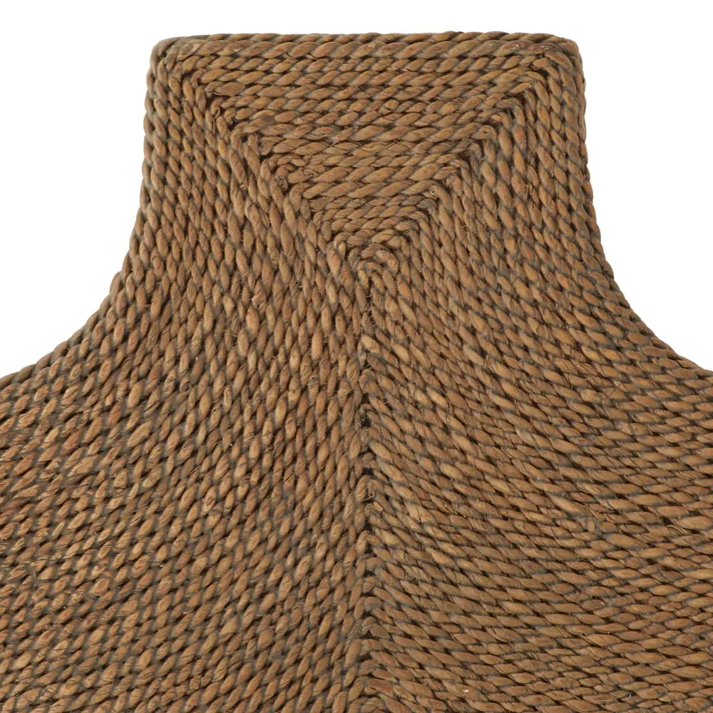 Freeport Coastal Beach Abaca Rope Wall Mirror - Brown