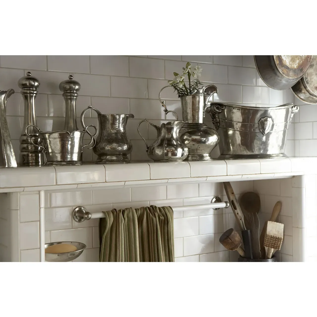 French Fluted Pitcher - Silver, Pewter