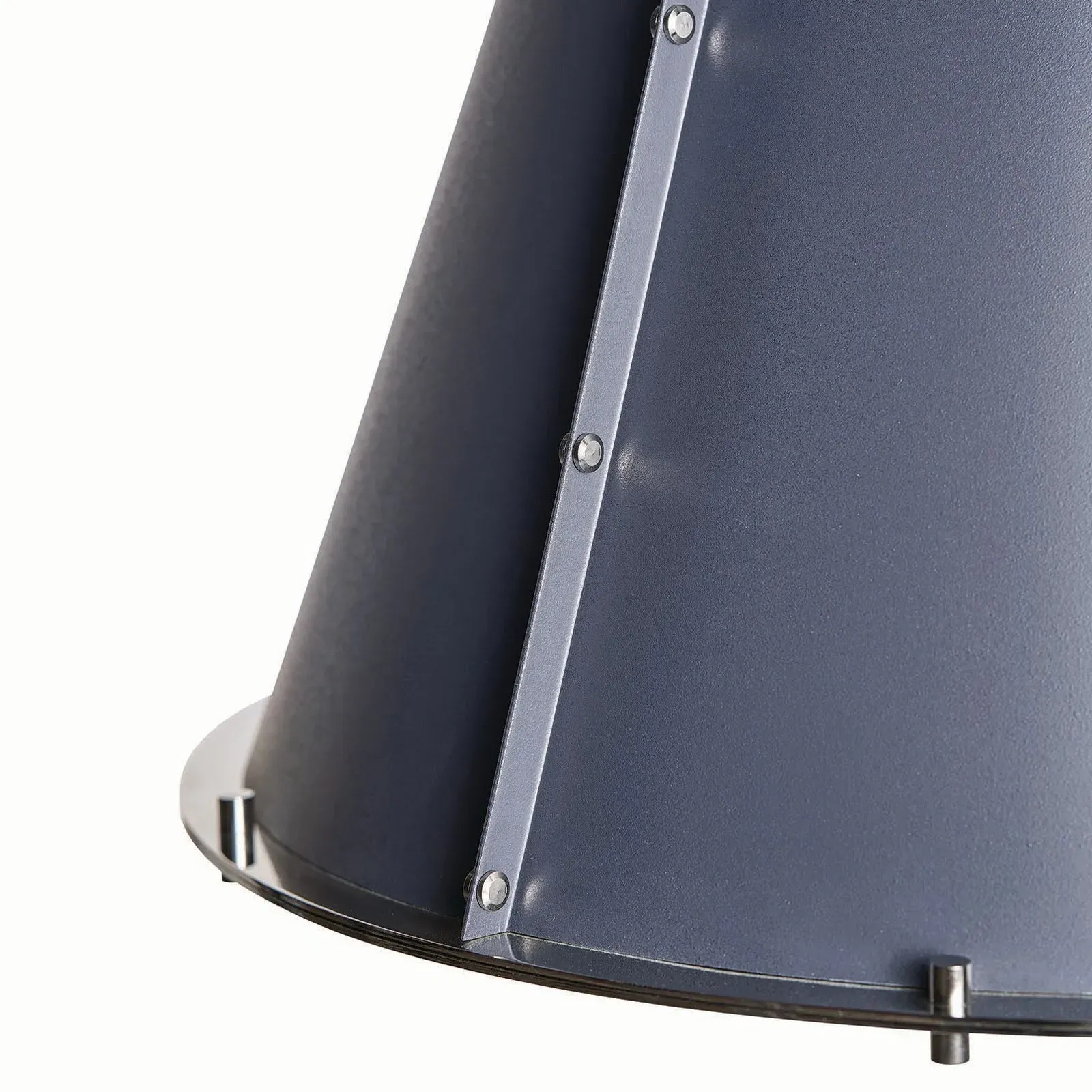 French Maid Small Cone Shade Chandelier - Blue, Steel