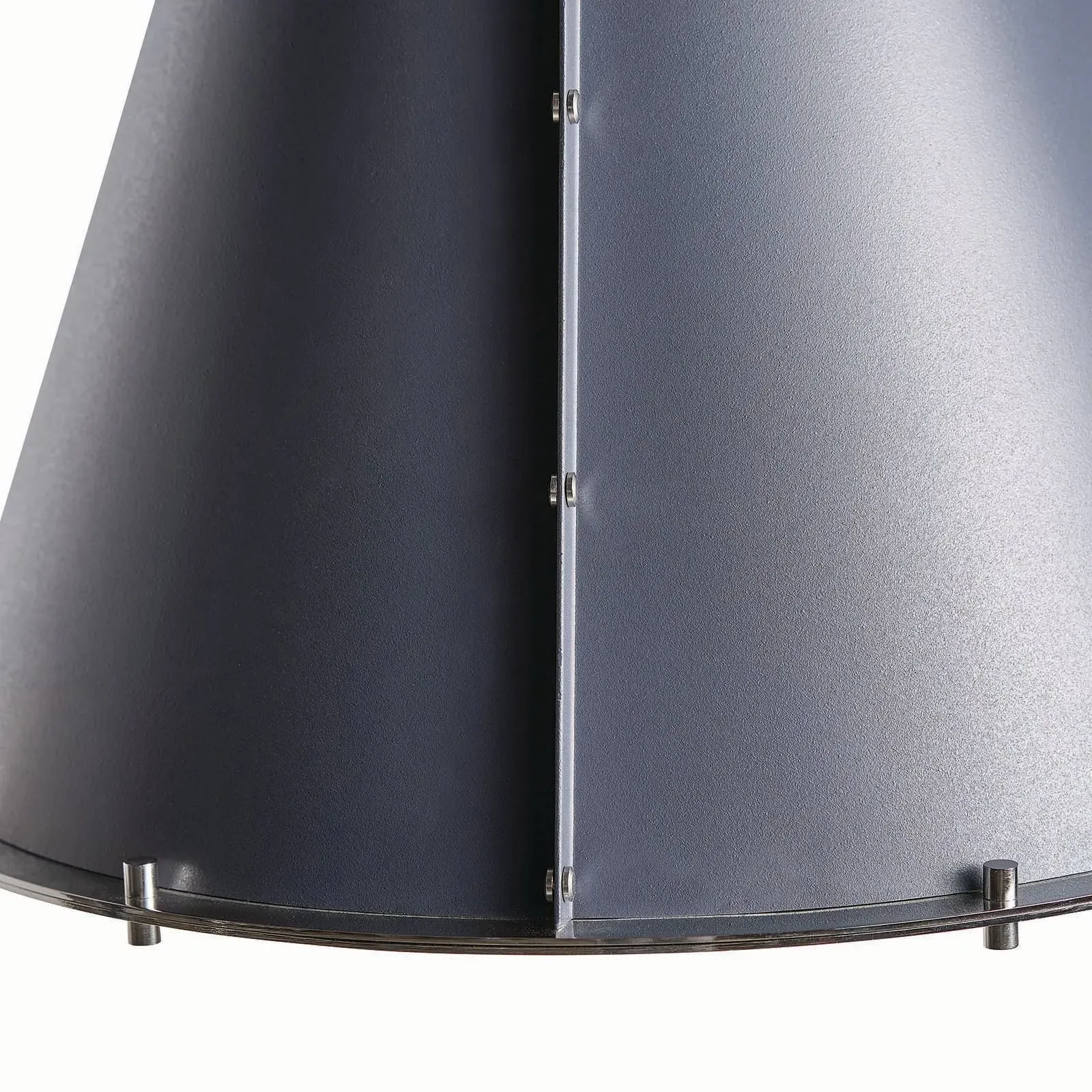 French Maid Small Cone Shade Chandelier - Blue, Steel