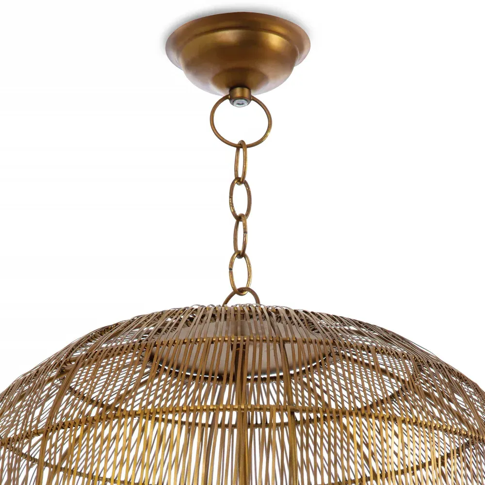 Fresco Single Pendant Light - Brass, Iron
