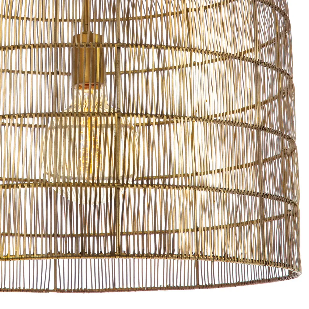 Fresco Single Pendant Light - Brass, Iron
