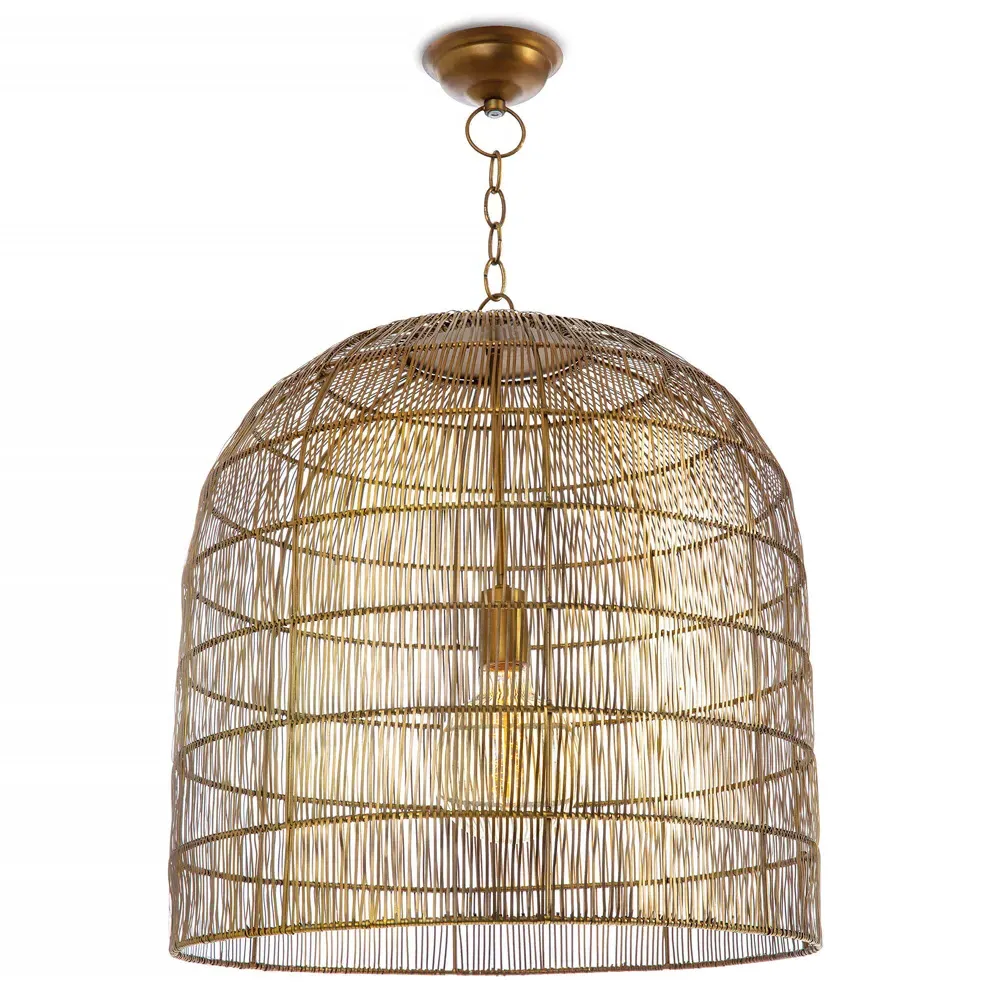 Fresco Single Pendant Light - Brass, Iron image