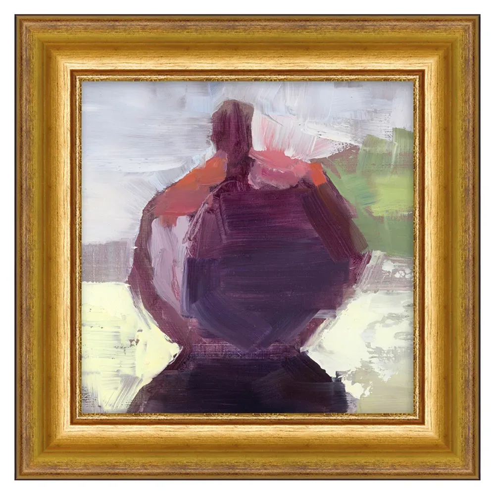 Freya French Purple Fruit Gold Frame Painting - Purple