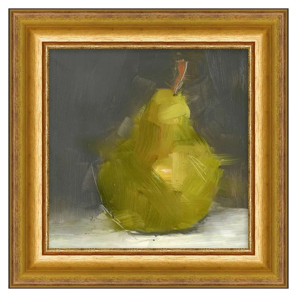 Freya French Yellow Fruit Gold Frame Painting - Yellow