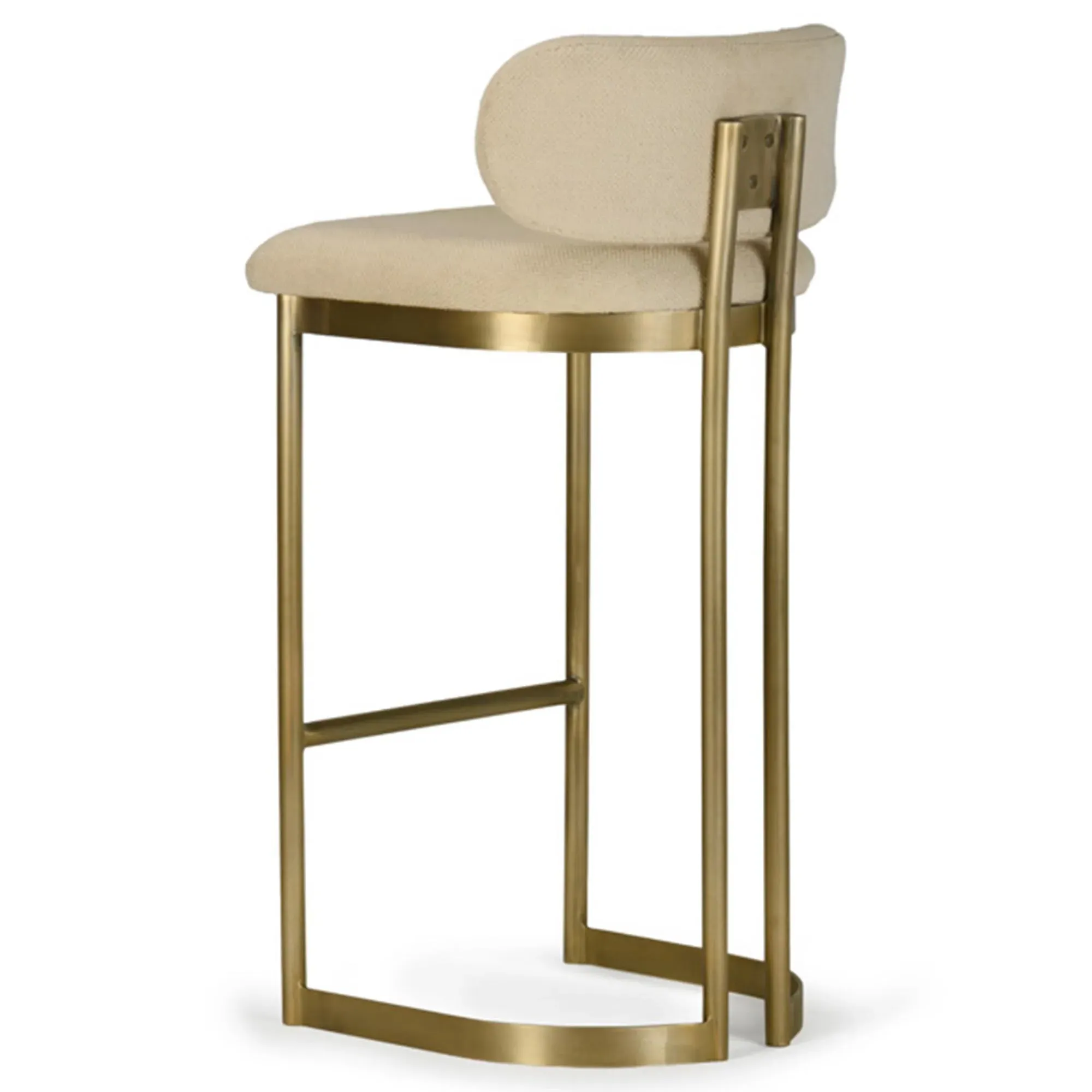 Freya Upholstered Bar Stool - Cream