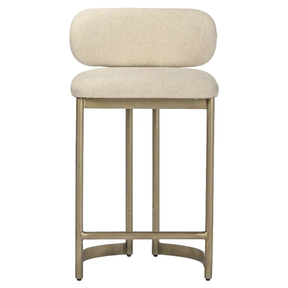 Freya Upholstered Counter Stool - White