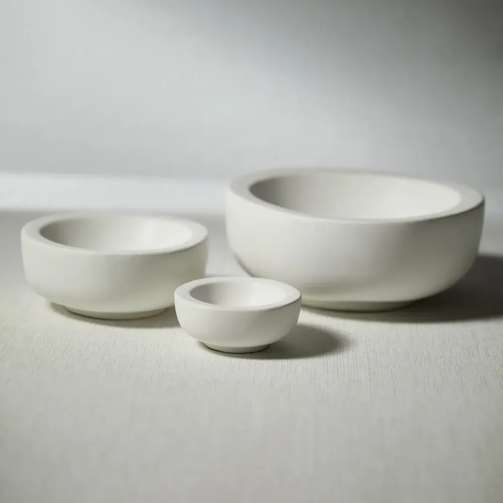 Frida Medium Serving Bowl Set of 2 - White, Ceramic