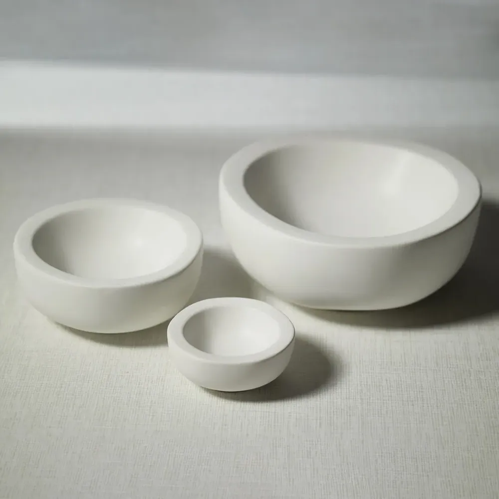 Frida Medium Serving Bowl Set of 2 - White, Ceramic