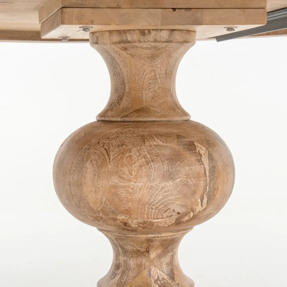 Frida Round Dining Table - Brown, Mango Wood