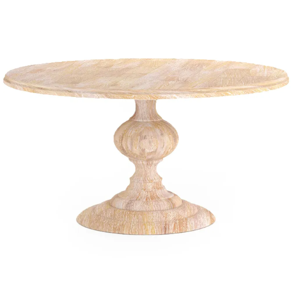 Frida Round Dining Table - Brown, Mango Wood