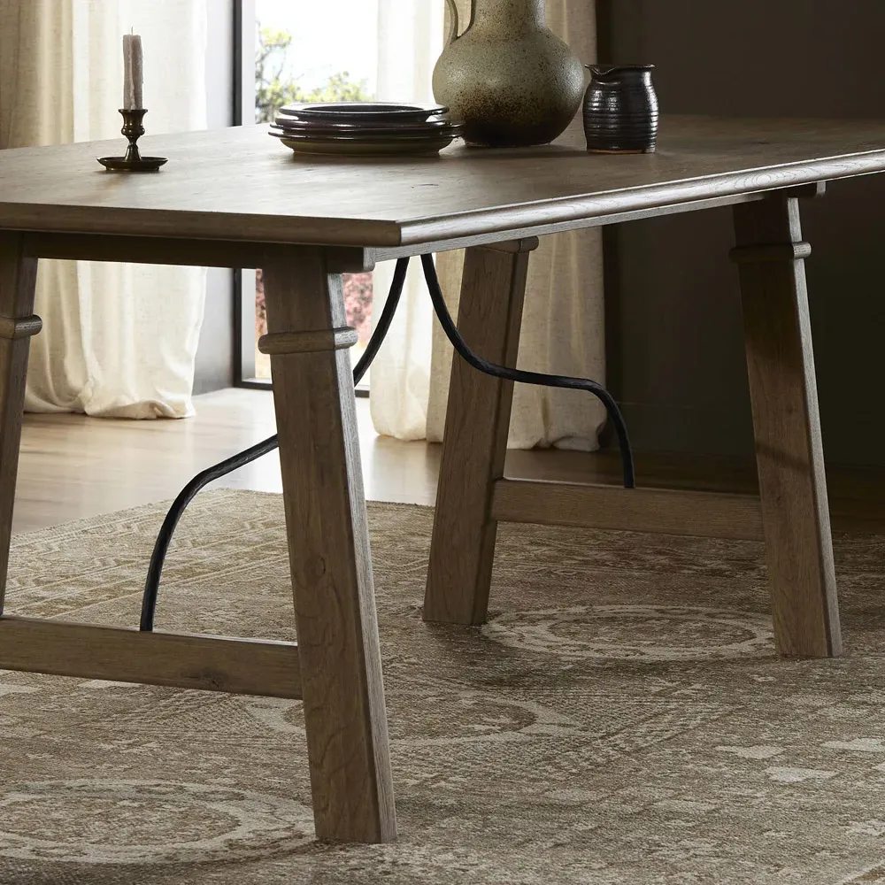 Fritz 86" Dining Table - Brown, Oak