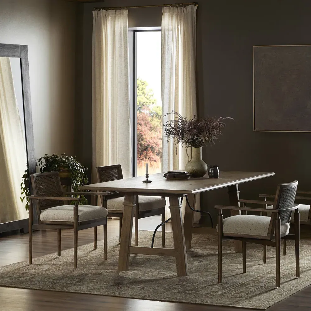 Fritz 86" Dining Table - Brown, Oak