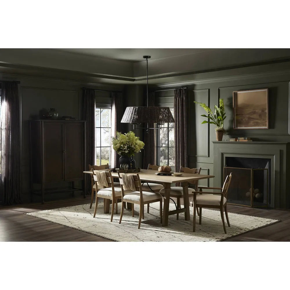 Fritz 86" Dining Table - Brown, Oak