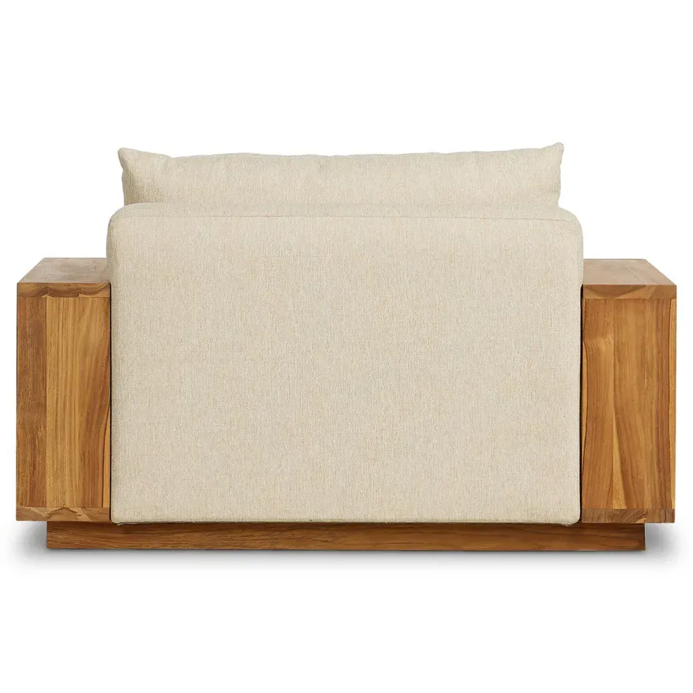 Fuego Outdoor Lounge Chair - Beige, Teak