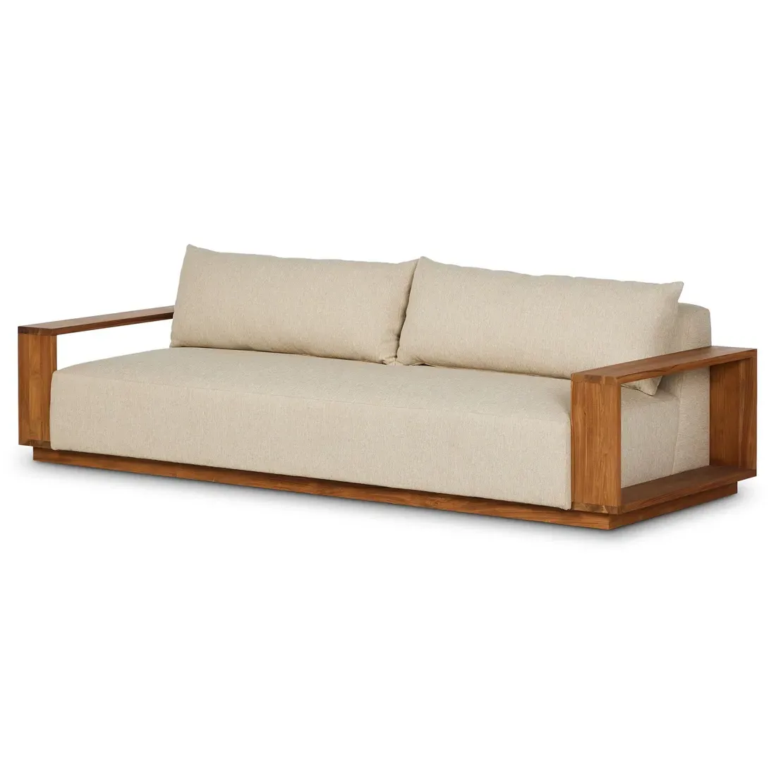 Fuego Outdoor Sofa - Beige, Teak