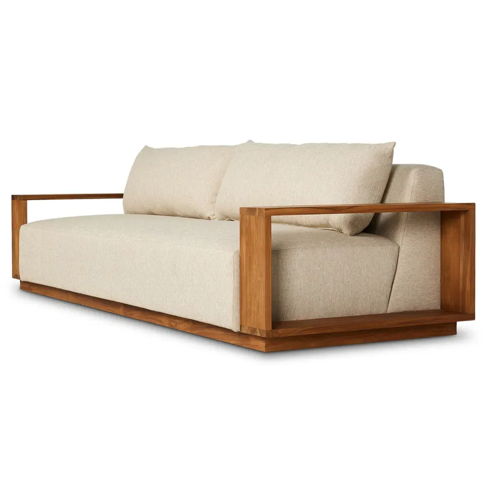 Fuego Outdoor Sofa - Beige, Teak
