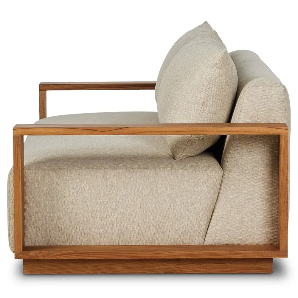 Fuego Outdoor Sofa - Beige, Teak