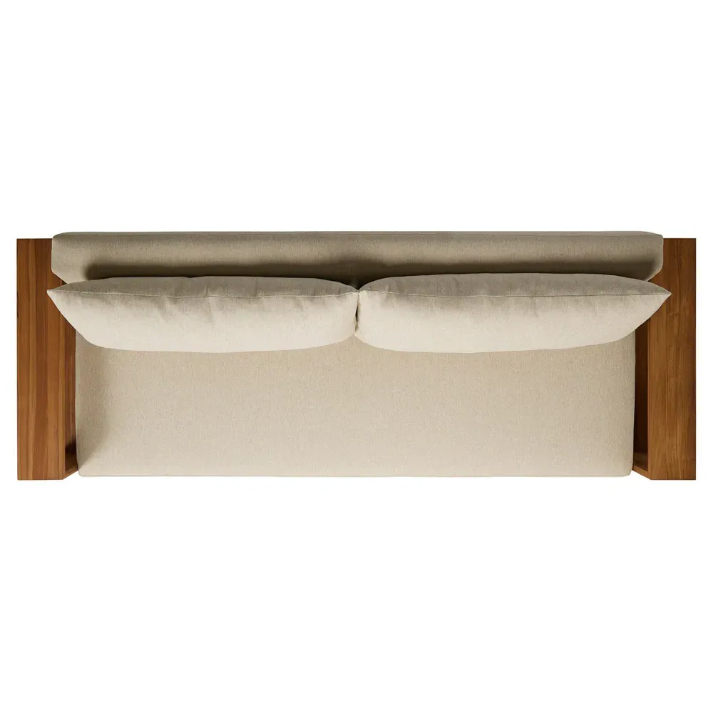 Fuego Outdoor Sofa - Beige, Teak