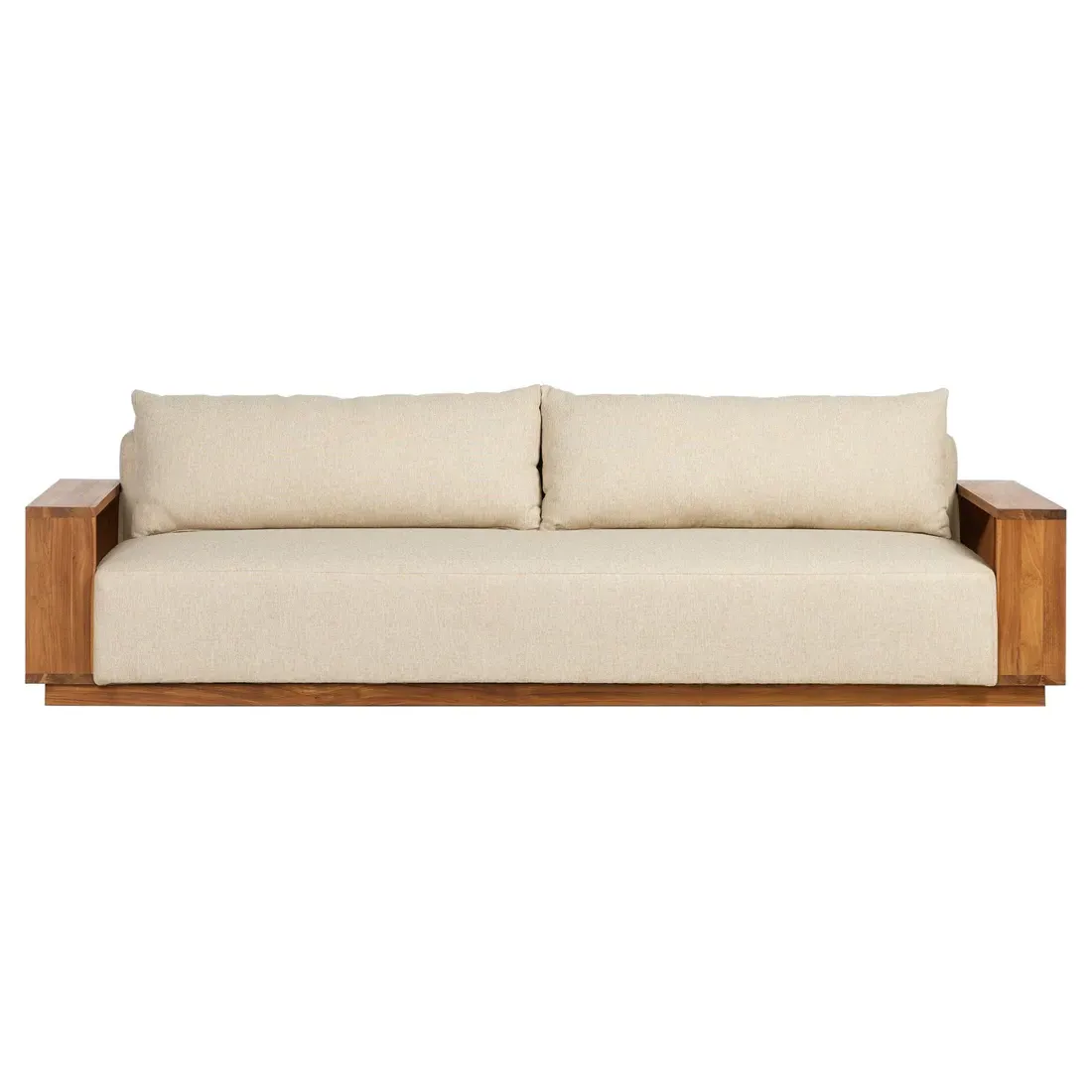 Fuego Outdoor Sofa - Beige, Teak