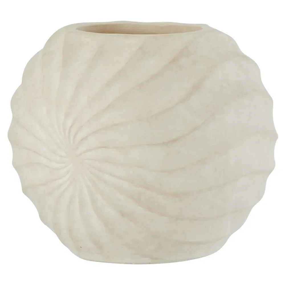 Fullbright Textured Table Vase - Cream, Terracotta