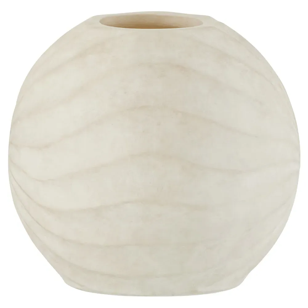 Fullbright Textured Table Vase - Cream, Terracotta