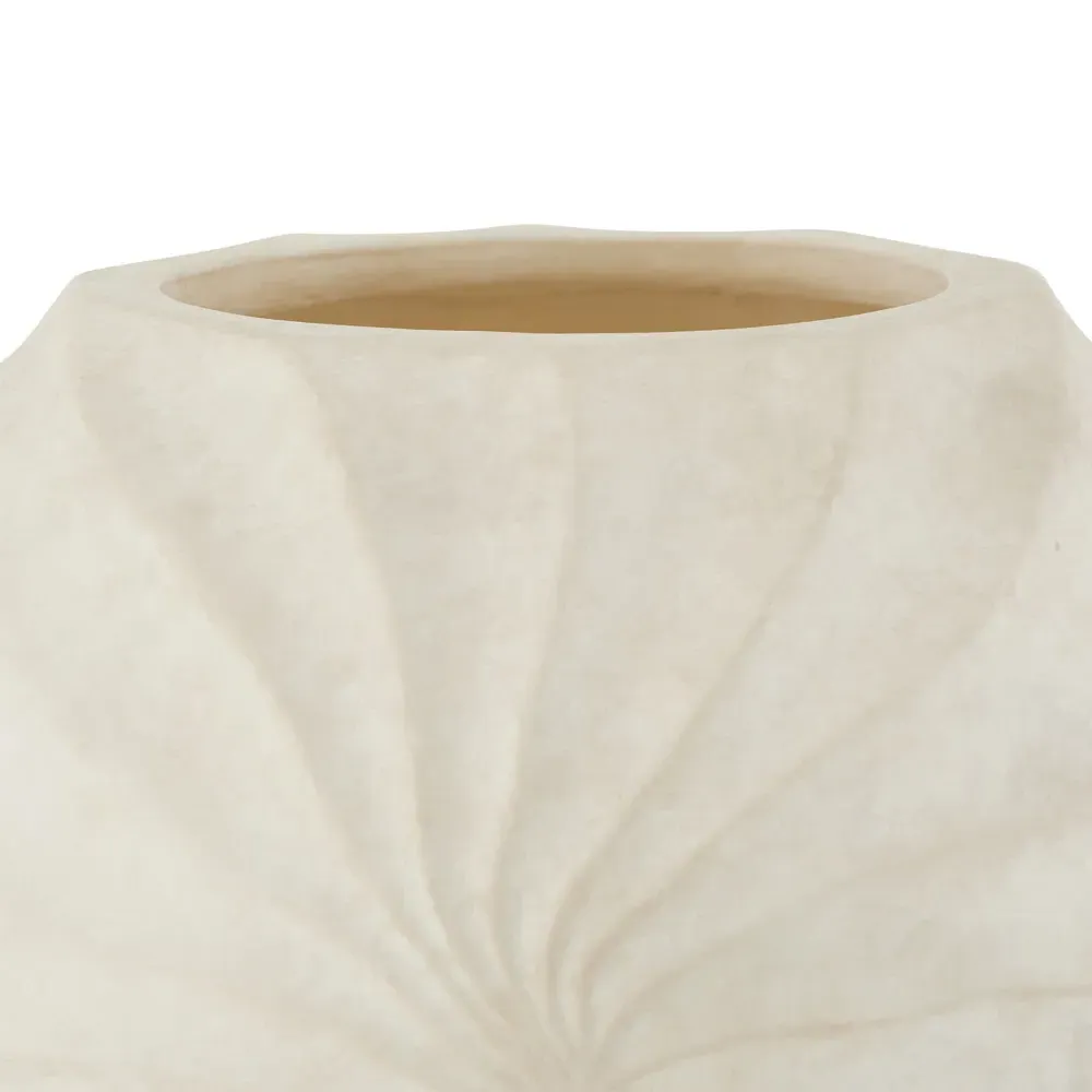 Fullbright Textured Table Vase - Cream, Terracotta