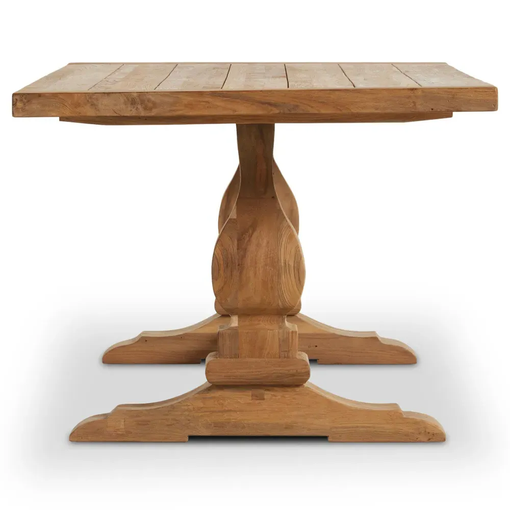 Fynn Outdoor Dining Table - Natural, Reclaimed Teak