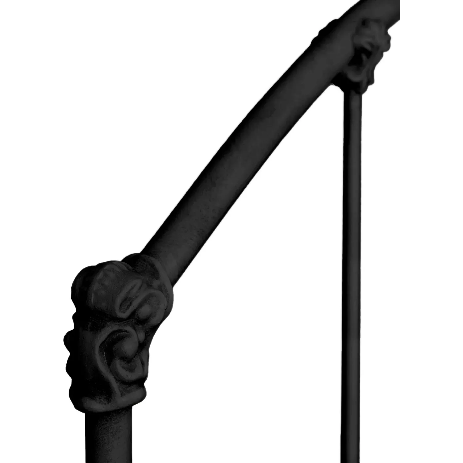 Gabin King Size Bed Frame - Matte Black, Iron