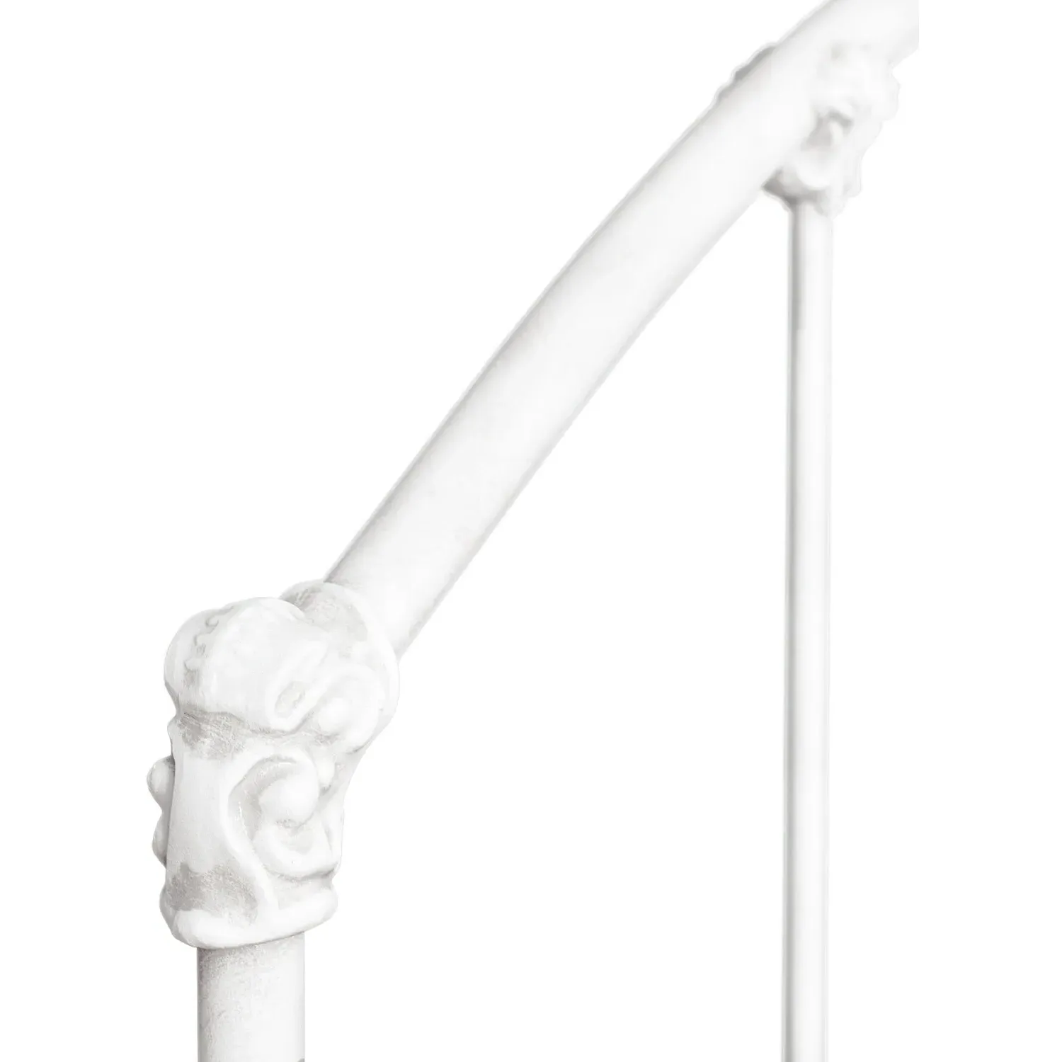 Gabin King Size Bed Frame - White, Iron