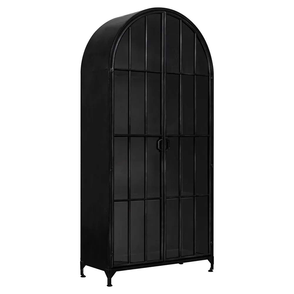 Gabriel Arched Display Case - Black, Iron