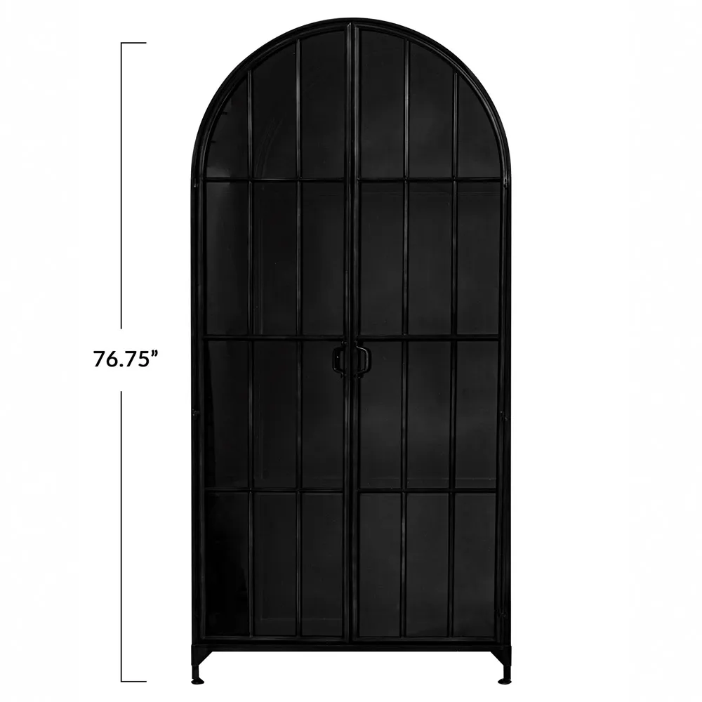 Gabriel Arched Display Case - Black, Iron