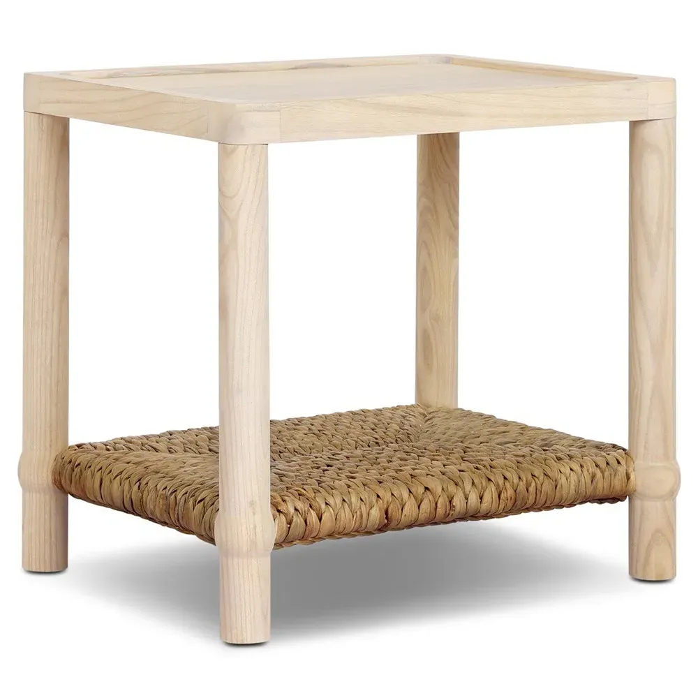 Gabriella End Table - Light Natural, Sungkai Wood