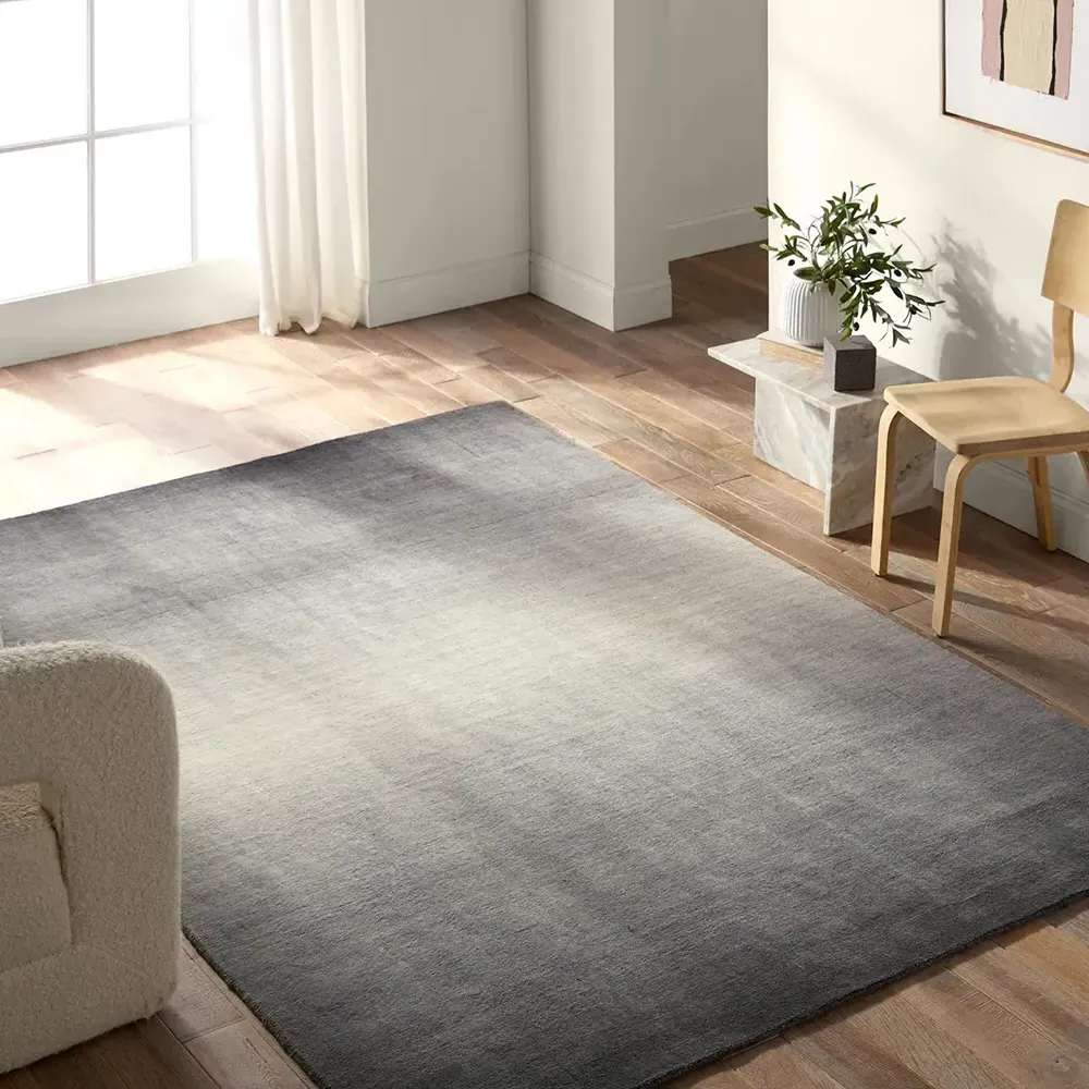 Gabriely Odion Sample Ombre Rug - Charcoal, Wool