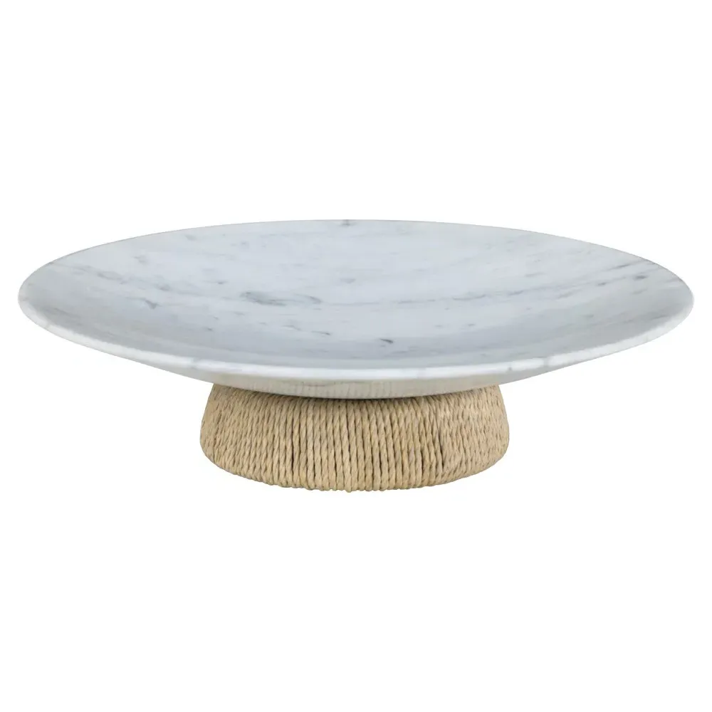 Galeria Decorative Bowl - White, Marble