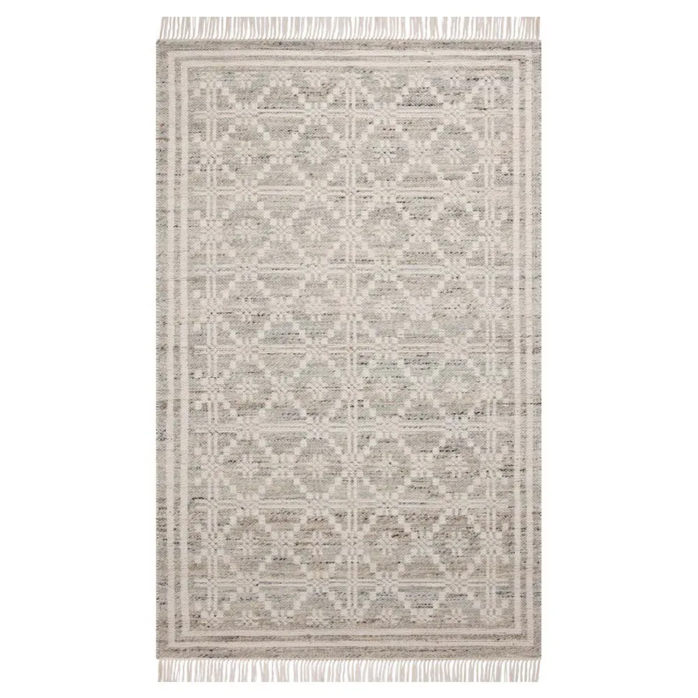 Galiana Diamond Reversible Jute Rug Sample - Grey image