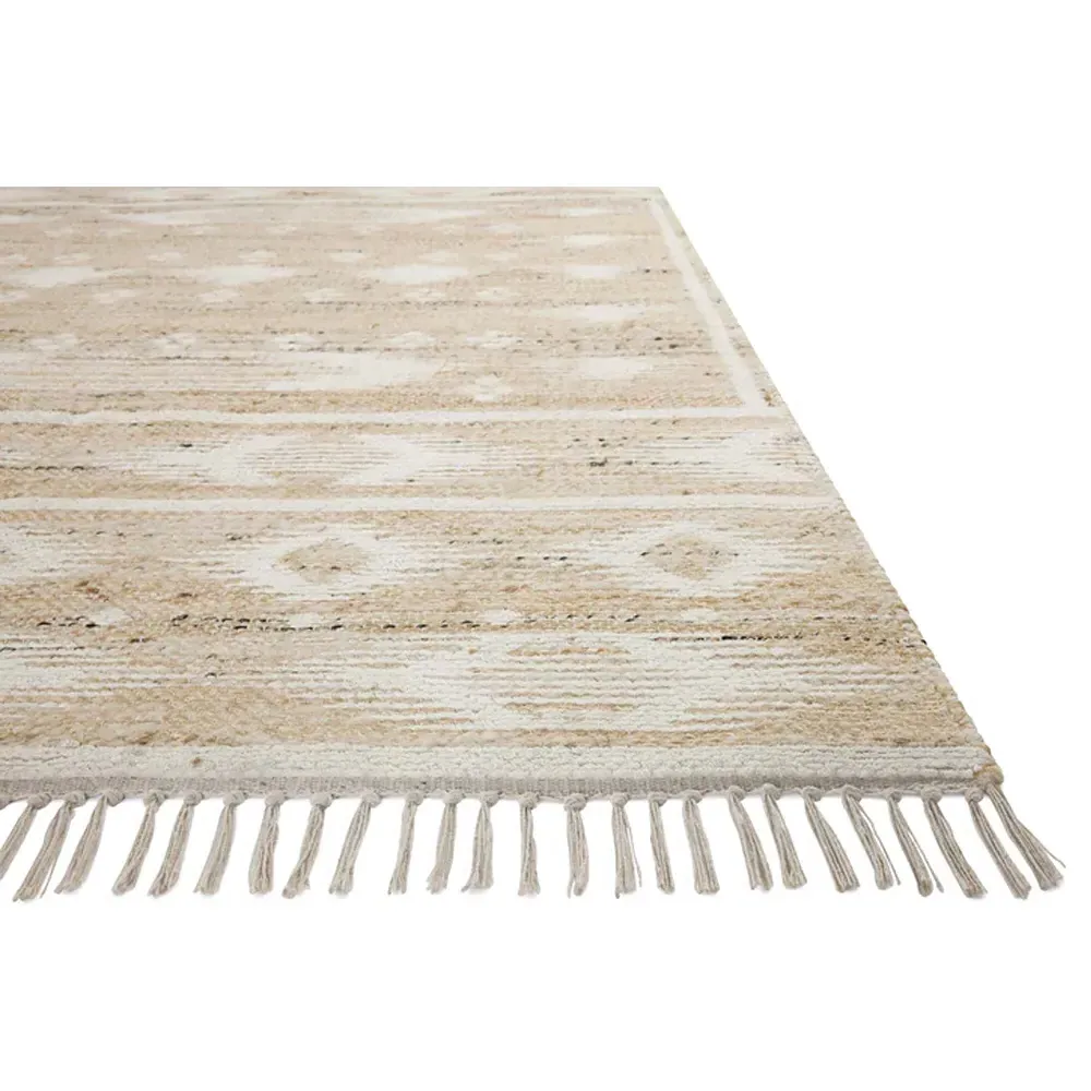 Galiana Fringed Reversible Jute Rug Sample - Natural