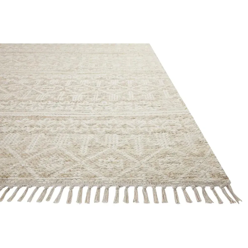 Galiana Geometric Reversible Jute Rug Runner - Beige