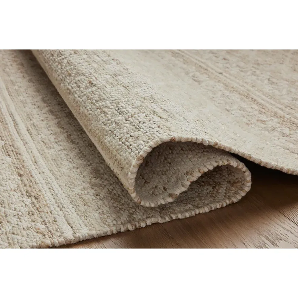 Galiana Geometric Reversible Jute Rug Runner - Beige