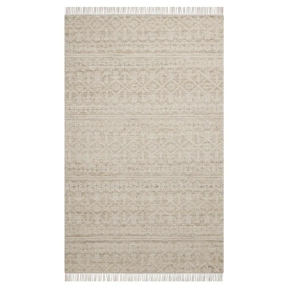 Galiana Geometric Reversible Jute Rug Runner - Beige
