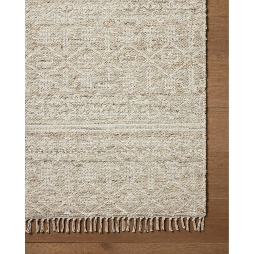 Galiana Geometric Reversible Jute Rug Sample - Beige