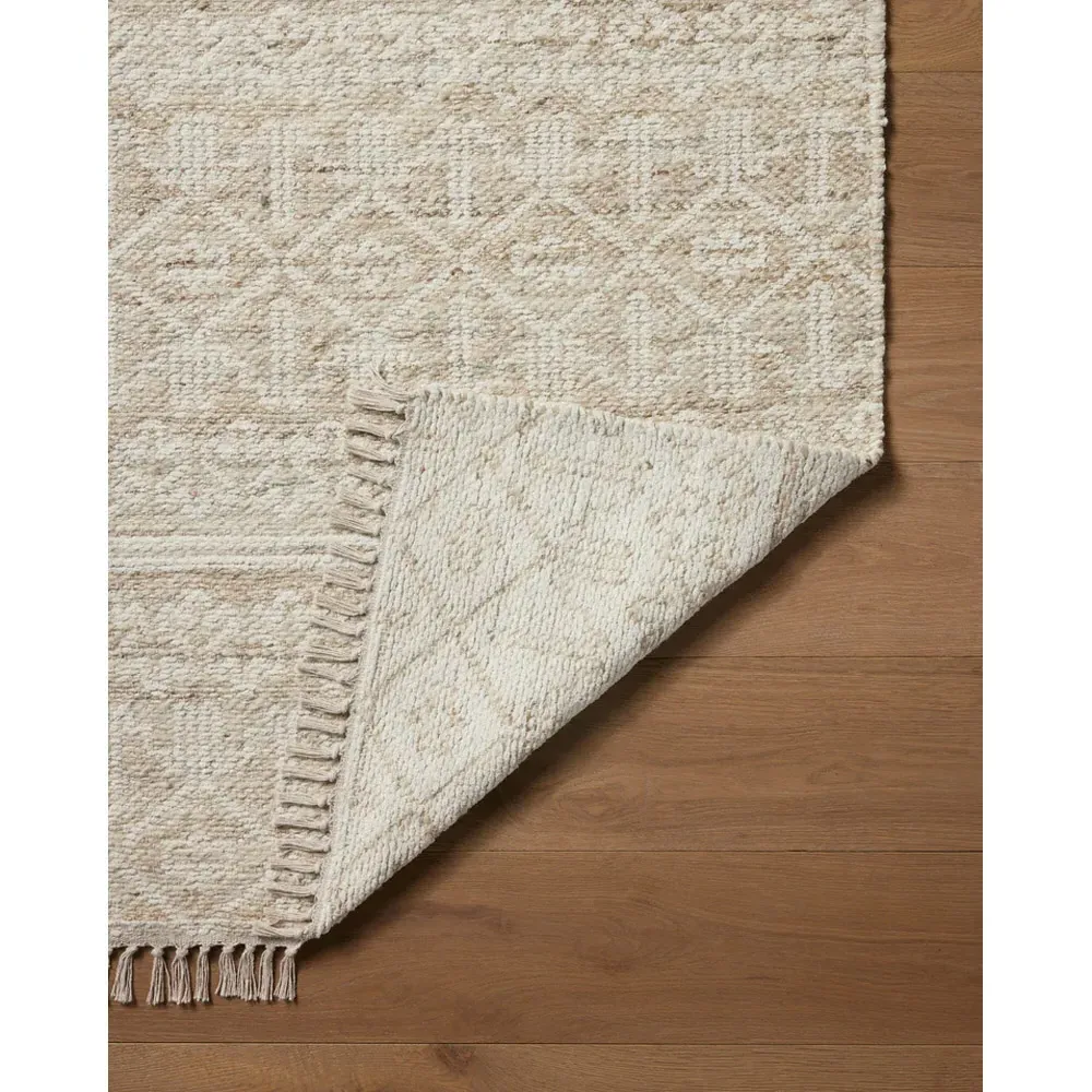 Galiana Geometric Reversible Jute Rug Sample - Beige
