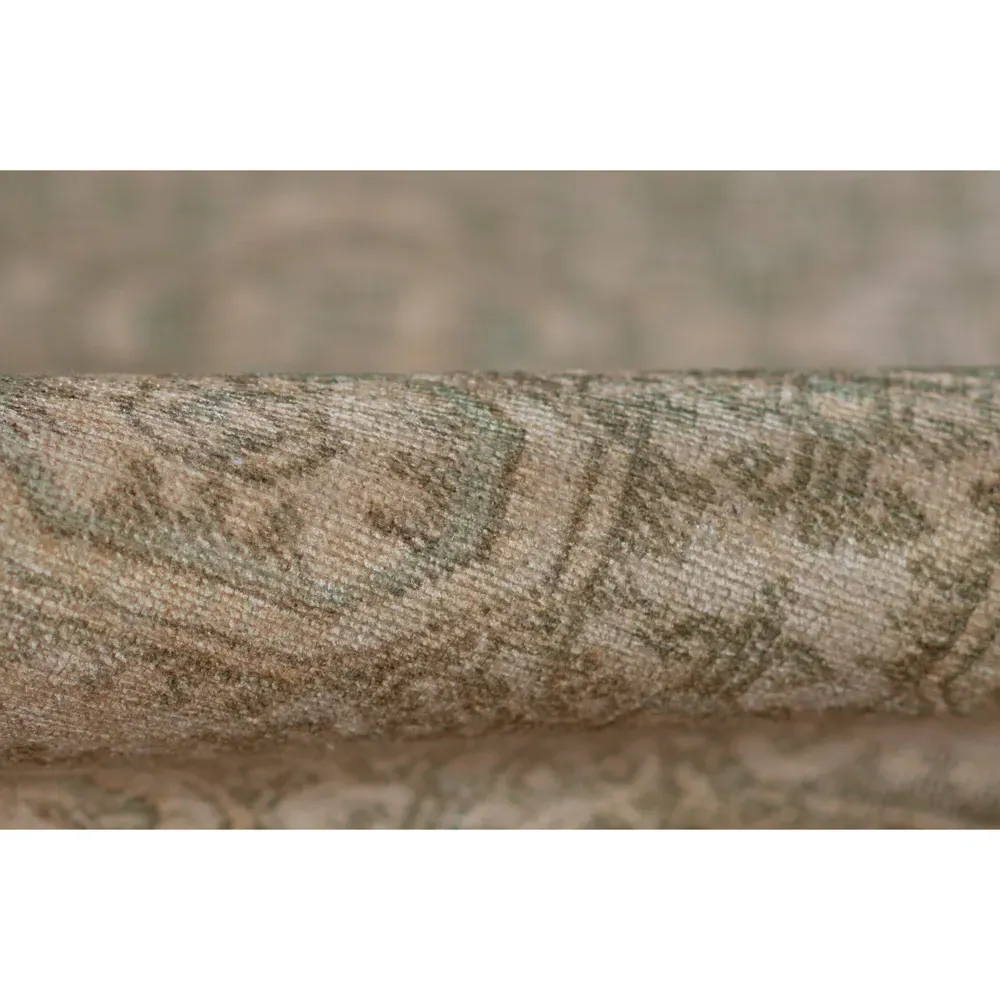 Galvin Oriental Patterned Rug - Green, Polyester