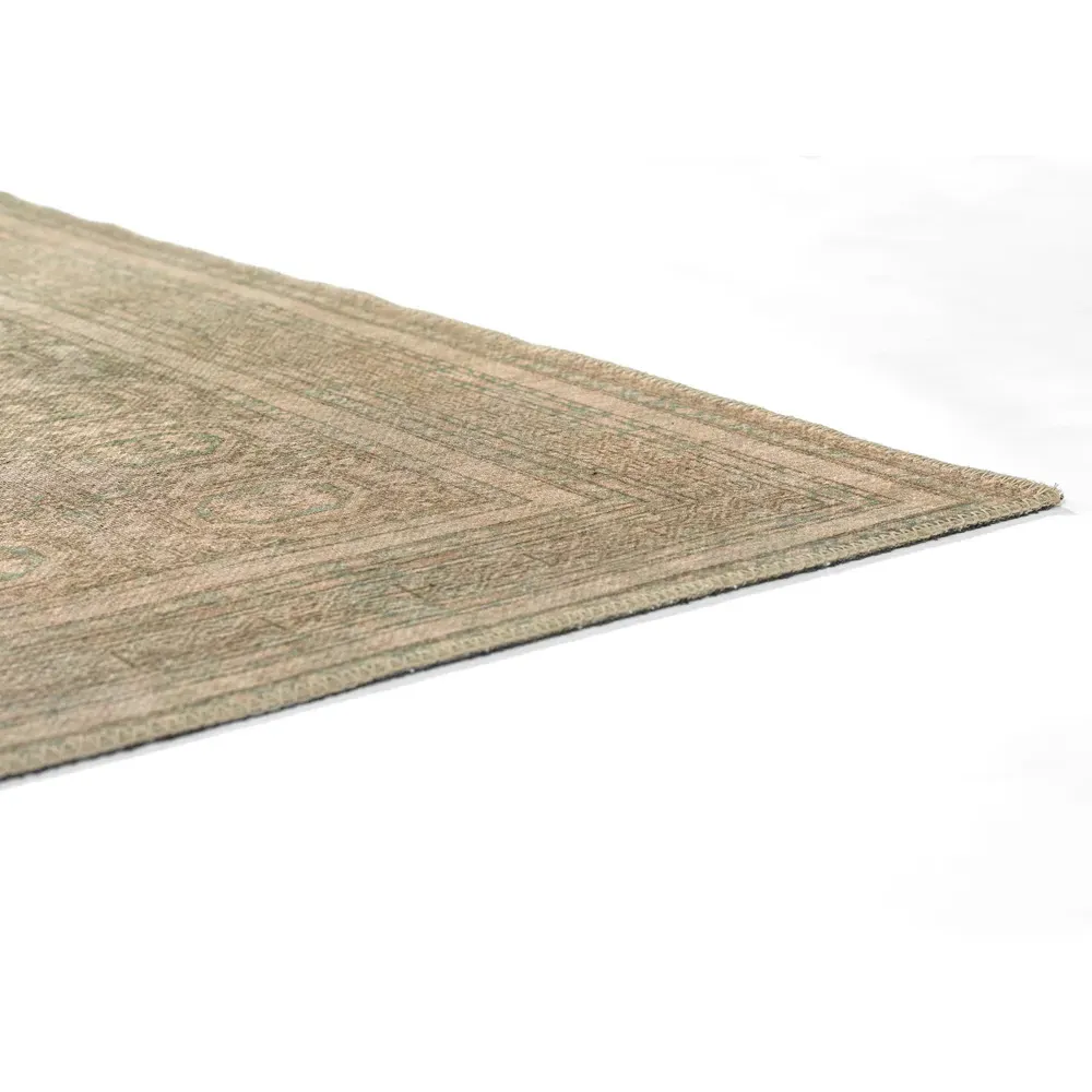 Galvin Oriental Patterned Rug - Green, Polyester