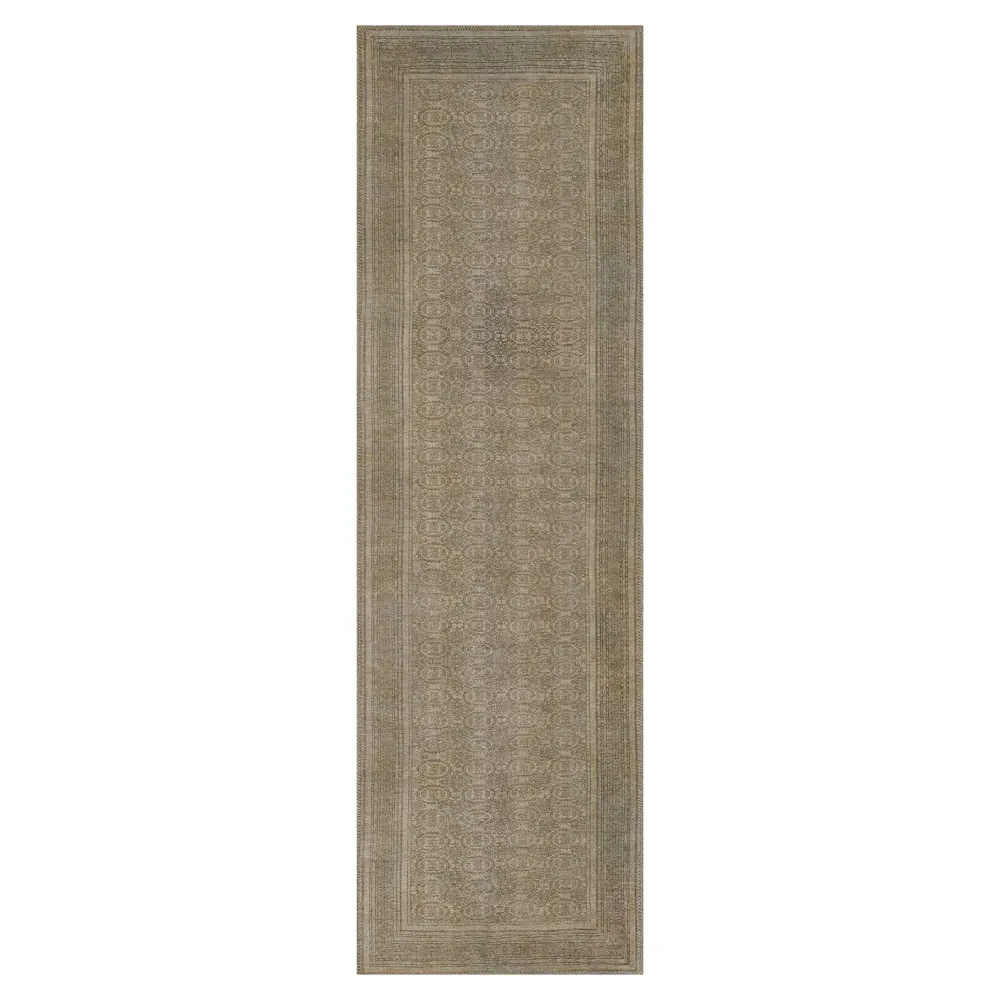 Galvin Oriental Patterned Rug - Green, Polyester