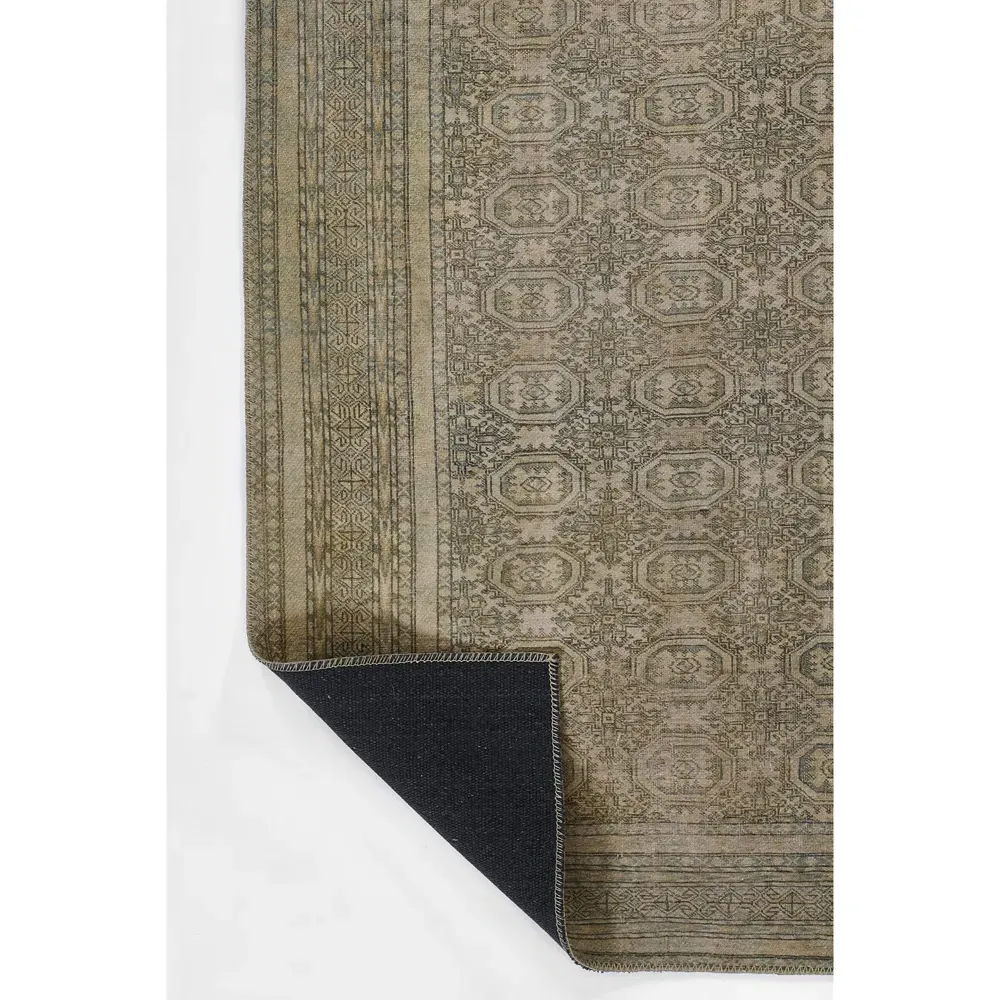 Galvin Oriental Patterned Rug - Green, Polyester