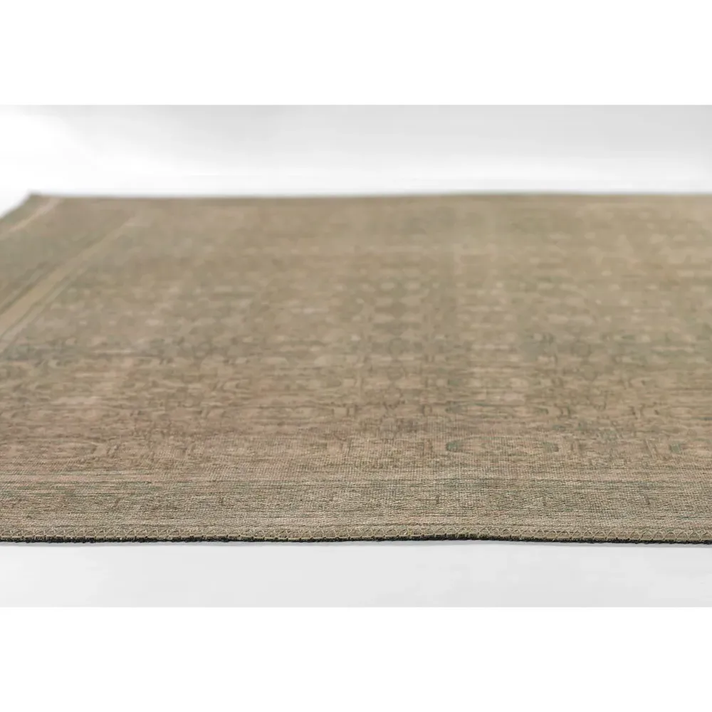 Galvin Oriental Patterned Rug - Green, Polyester