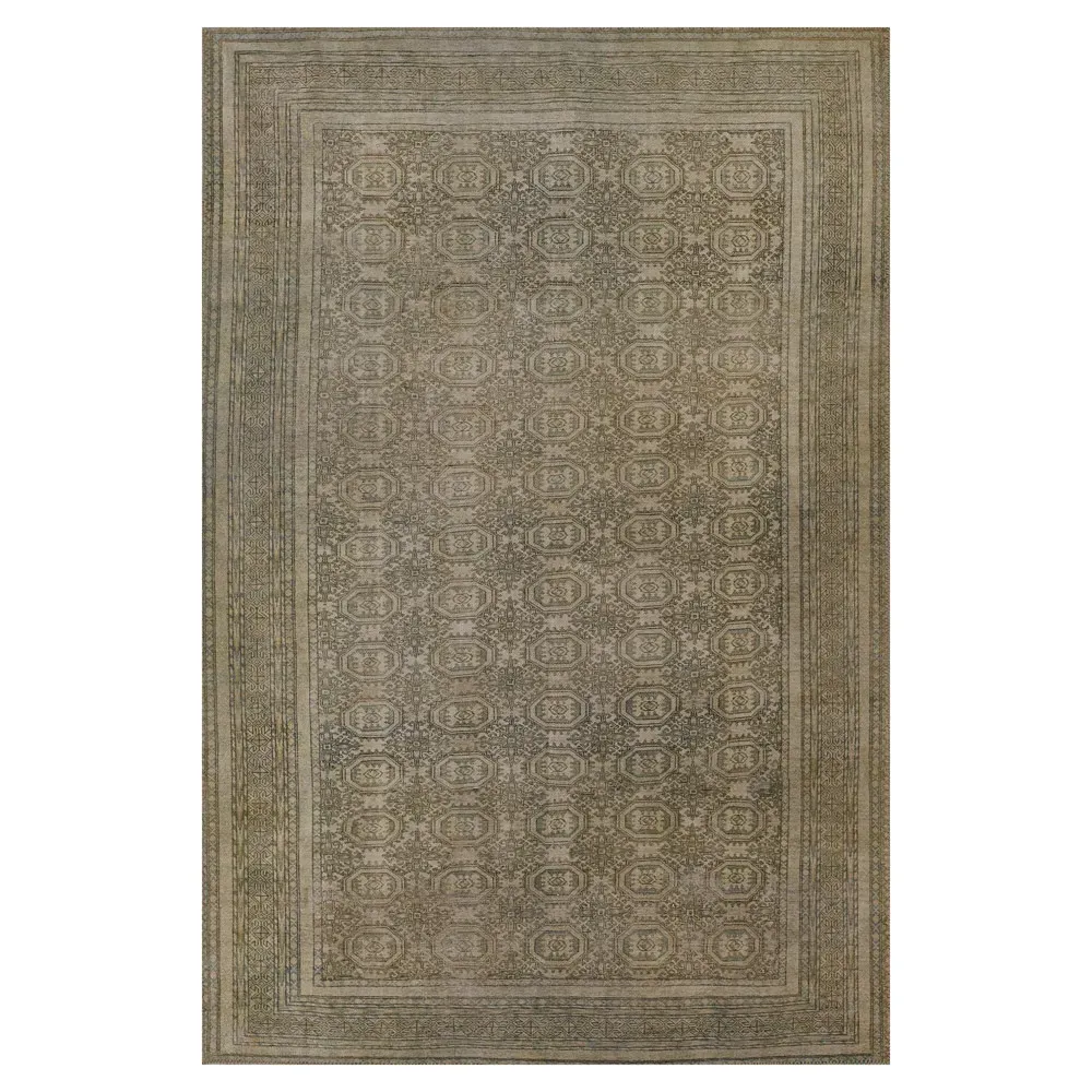 Galvin Oriental Patterned Rug - Green, Polyester