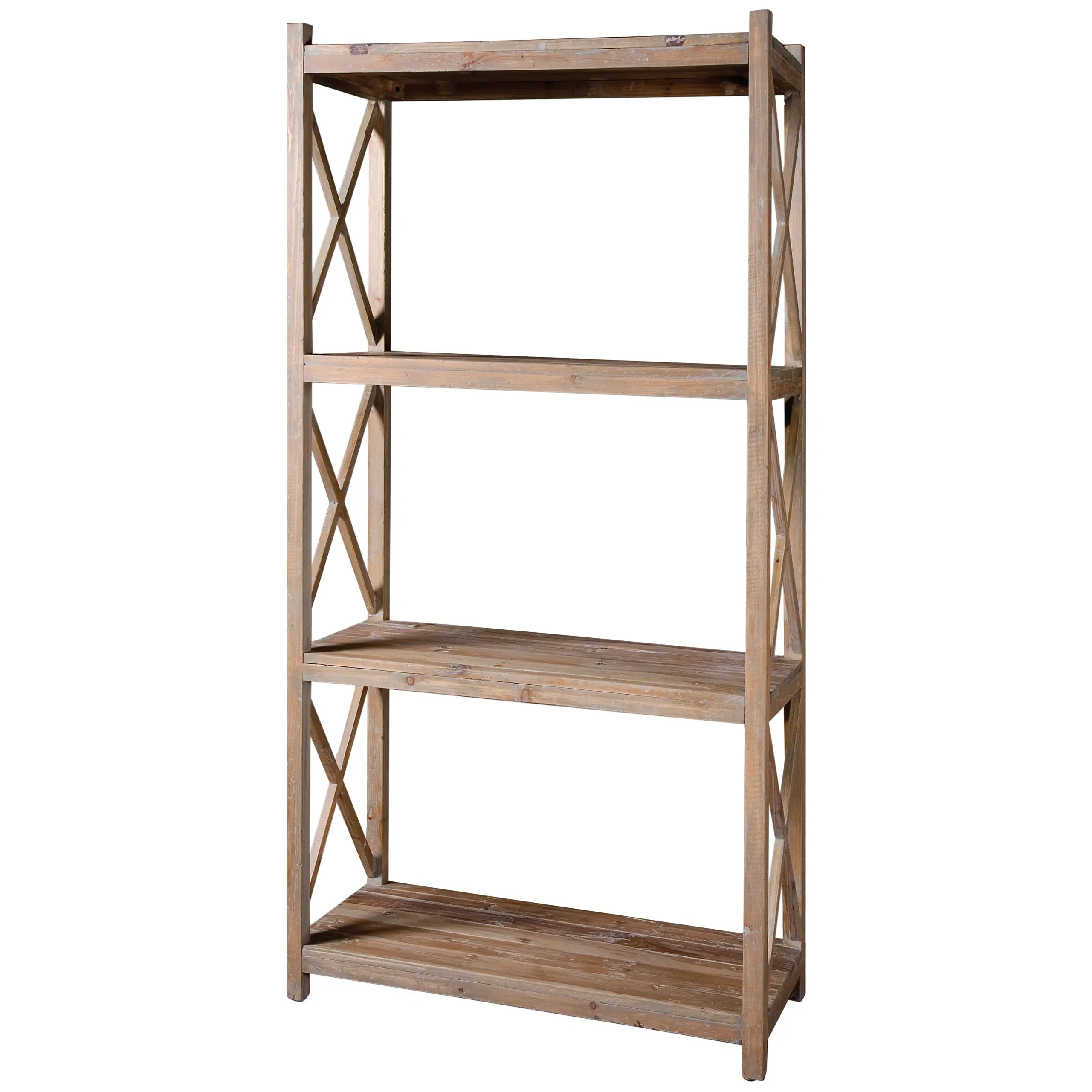 Gamble 4-Tier Salvaged Fir Etagere - Brown image